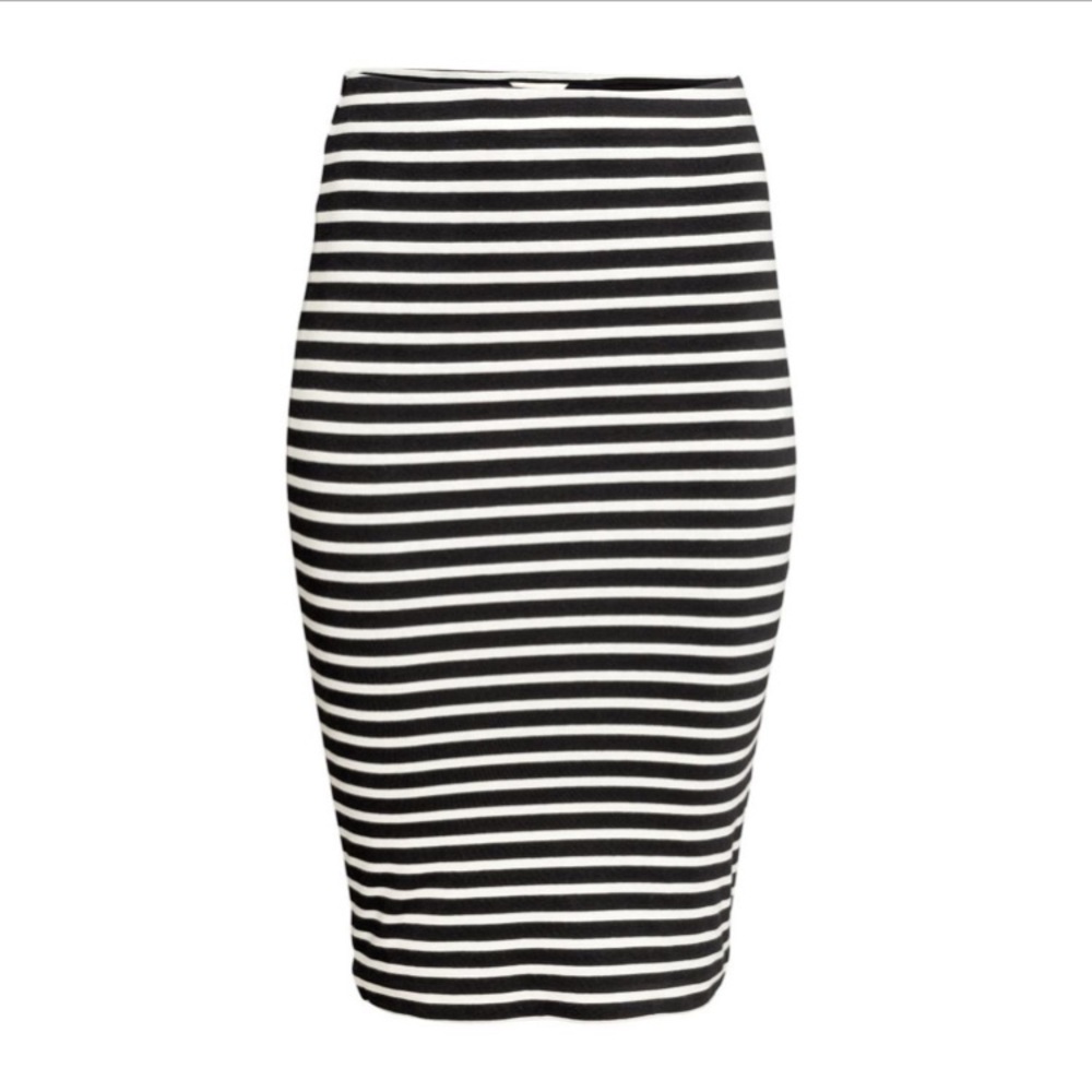 H&M Striped Pencil Skirt